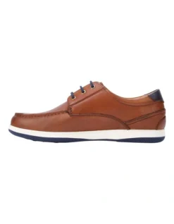 Hush Puppies Dusty Dark Tan Leather Lace Up Boat Shoe -Myer Clothing Shop 629846290 4 1 720x928