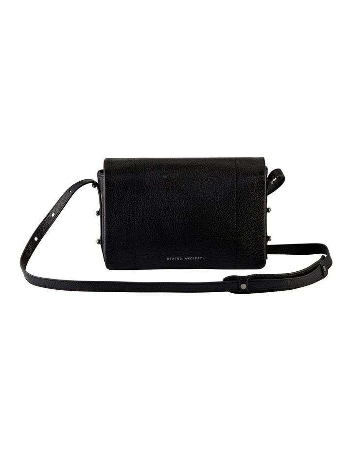 Succumb Black Flap Over Crossbody Bag SA7641 1 Succumb Black Flap Over Crossbody Bag SA7641