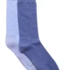 2 Pack Cotton Comfort Crew Socks In Blue