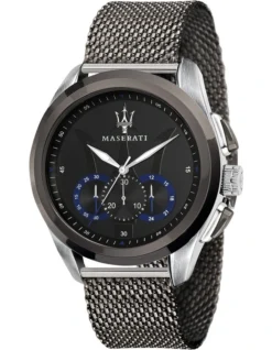 Maserati Traguardo Black Stainless Steel Chronograph Watch R8873612006