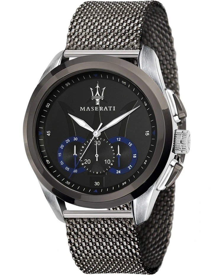Maserati Traguardo Black Stainless Steel Chronograph Watch R8873612006 1 Maserati Traguardo Black Stainless Steel Chronograph Watch R8873612006
