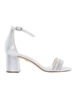 Elenora True Silver Suedette Sandal