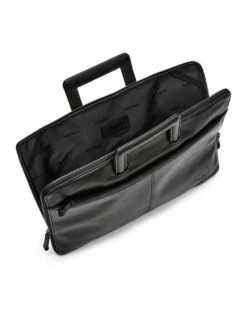 Montoro Black Leather Slim Briefcase -Myer Clothing Shop 641118970 4 1 720x928