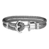 Paul Hewitt Phrep Stainless Steel Anchor/Grey Nylon Bracelet PH-PH-N-S-Gr-M