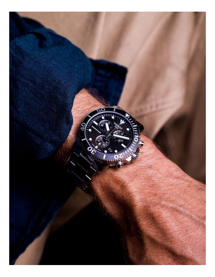 Tissot Seastar 1000 Chronograph T1204171105100 Watch In Black 2 Tissot Seastar 1000 Chronograph T1204171105100 Watch In Black - Image 2