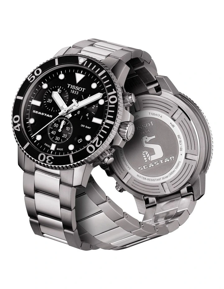Tissot Seastar 1000 Chronograph T1204171105100 Watch In Black 3 Tissot Seastar 1000 Chronograph T1204171105100 Watch In Black - Image 3