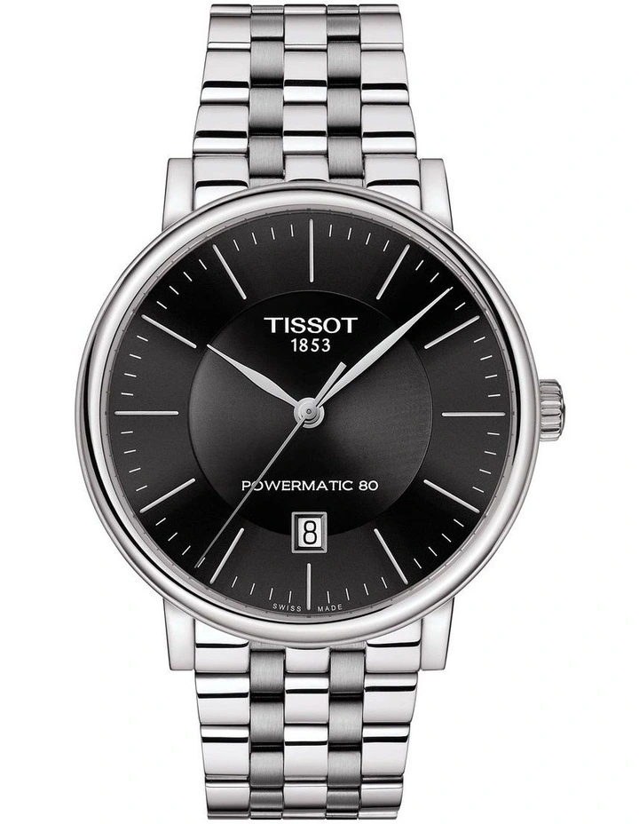 Tissot Carson Premium Powermatic 80 T1224071105100 Automatic Watch In Black 1 Tissot Carson Premium Powermatic 80 T1224071105100 Automatic Watch In Black