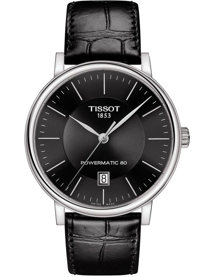 Tissot Carson Premium Powermatic 80 T1224071605100 Automatic Watch In Black 1 Tissot Carson Premium Powermatic 80 T1224071605100 Automatic Watch In Black