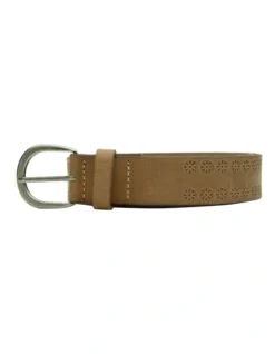 35mm Vintage Natural Leather Belt With Emboss -Myer Clothing Shop 666296920 4 720x928