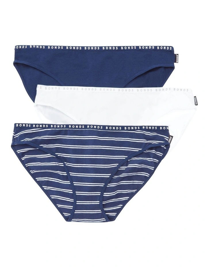 Bonds Hipster Bikini Brief 3 Pack In Navy 1 Bonds Hipster Bikini Brief 3 Pack In Navy