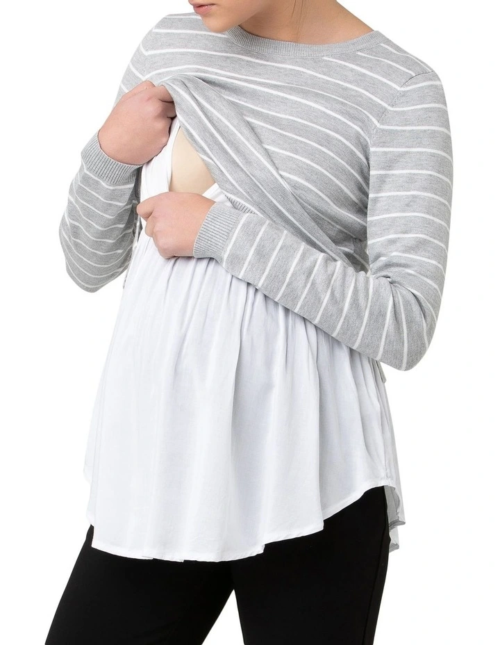 Sia Nursing Knit In Grey 2 Sia Nursing Knit In Grey - Image 2