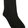 Levante Nina Wool Blend Cable Crew Length Socks Black