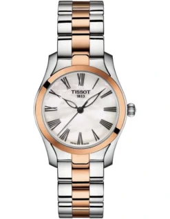 Tissot T-Wave T1122102211301 Watch In Grey/Rose Gold
