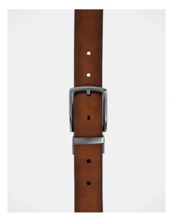 Textured Tan/Black Reversible Belt