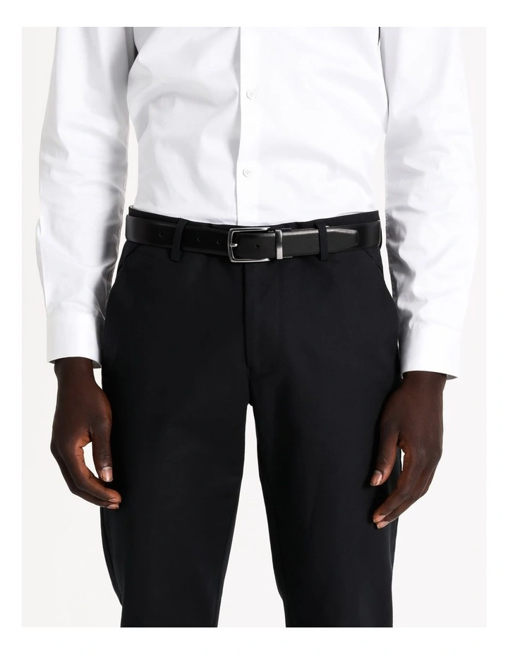 Textured Tan/Black Reversible Belt 2 Textured Tan/Black Reversible Belt - Image 2