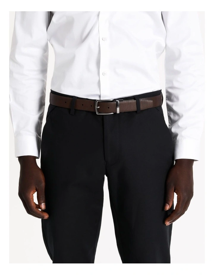 Textured Tan/Black Reversible Belt 4 Textured Tan/Black Reversible Belt - Image 4