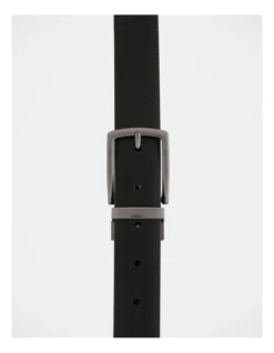 Textured Black/Brown Reversible Belt