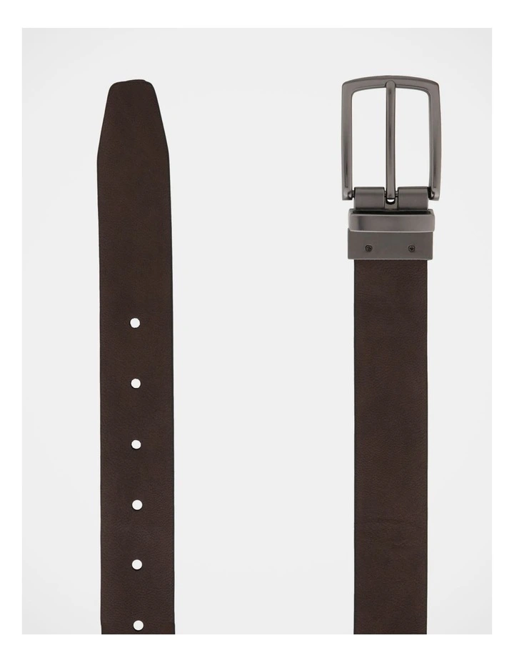 Textured Black/Brown Reversible Belt 5 Textured Black/Brown Reversible Belt - Image 5