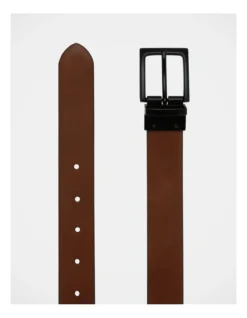 32mm Pin Buckle Brown/Tan Reversible Belt -Myer Clothing Shop 697439620 3 1 720x928