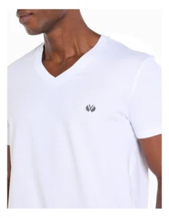 Essential V Neck Tee In White -Myer Clothing Shop 702210790 702205660 3 1 720x928