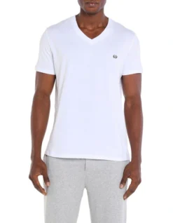 Essential V Neck Tee In White -Myer Clothing Shop 702210790 702205660 4 720x928