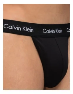 Calvin Klein Cotton Stretch Thong Black 2 Pack -Myer Clothing Shop 702248140 4 720x928