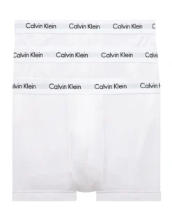 Calvin Klein Cotton Stretch Low Rise Trunk White 3 Pack