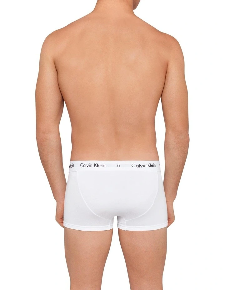 Calvin Klein Cotton Stretch Low Rise Trunk White 3 Pack 3 Calvin Klein Cotton Stretch Low Rise Trunk White 3 Pack - Image 3