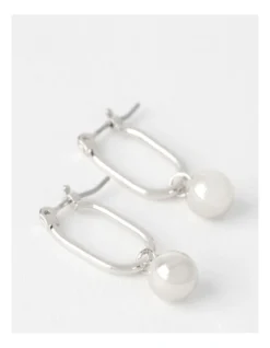 Ball Drop Silver Huggie Earrings -Myer Clothing Shop 703095760 3 3 720x928