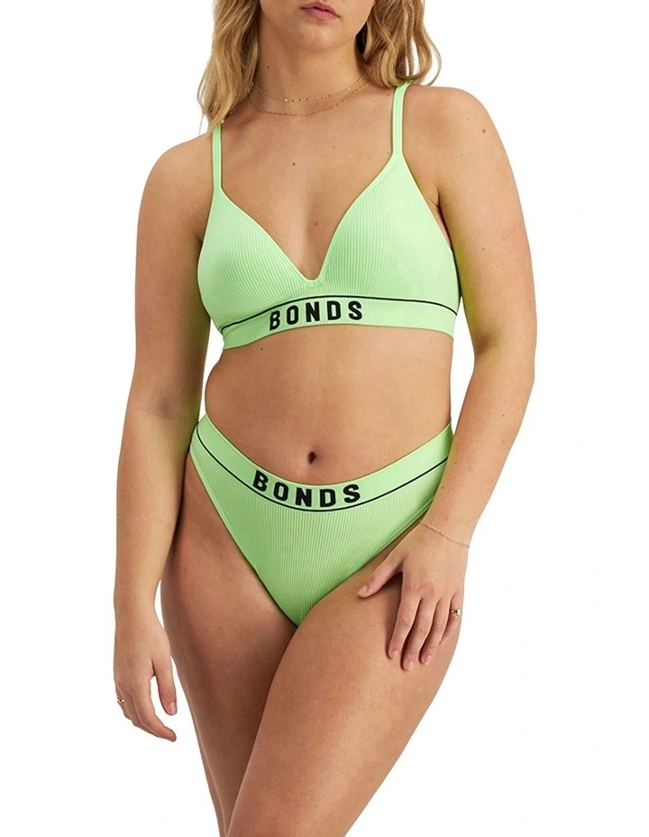 Bonds Retro Rib Hi Bikini Undies In Scuba Lime 1 Bonds Retro Rib Hi Bikini Undies In Scuba Lime