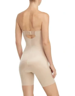 Spanx Suit Your Fancy Strapless Cupped Mid Thigh Bodysuit Beige -Myer Clothing Shop 706259260 706256380 3 720x928