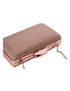 Natasha Rose Gold Ball Mesh Clutch OB5130 -Myer Clothing Shop 707293450 4 1 720x928