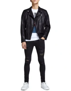 Jack & Jones Liam Original Low Rise Skinny Jeans Black -Myer Clothing Shop 710496370 5 720x928