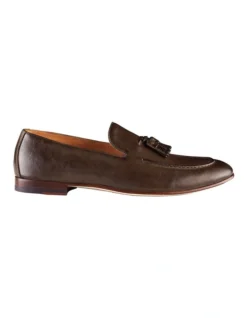 Alberto Leather Tassel Loafers In Brown