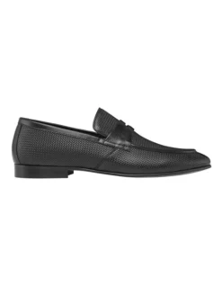 Cavarra Leather Penny Loafers