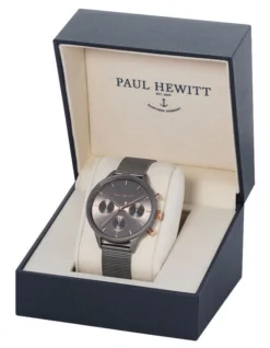 Paul Hewitt Everpulse Grey Metallic Stainless Steel Chronograph Watch PH E GRM GRM 52S -Myer Clothing Shop 718330330 3 720x928