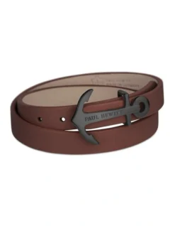 Paul Hewitt North Bound Brown/Black Leather Bracelet PH WB B 1M