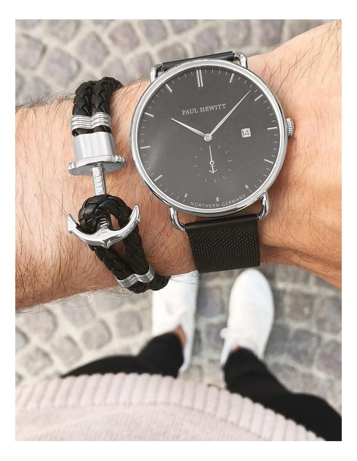 Paul Hewitt Phrep Grey Nylon Bracelet PH-PH-N-S-Gr-XXL 2 Paul Hewitt Phrep Grey Nylon Bracelet PH-PH-N-S-Gr-XXL - Image 2