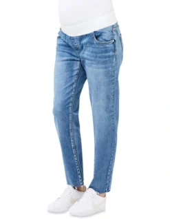 Jamie Raw Edge Jean In Blue Wash