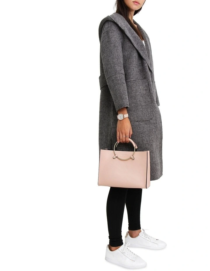 Walk This Way Wool Blend Black/White Oversized Coat 3 Walk This Way Wool Blend Black/White Oversized Coat - Image 3