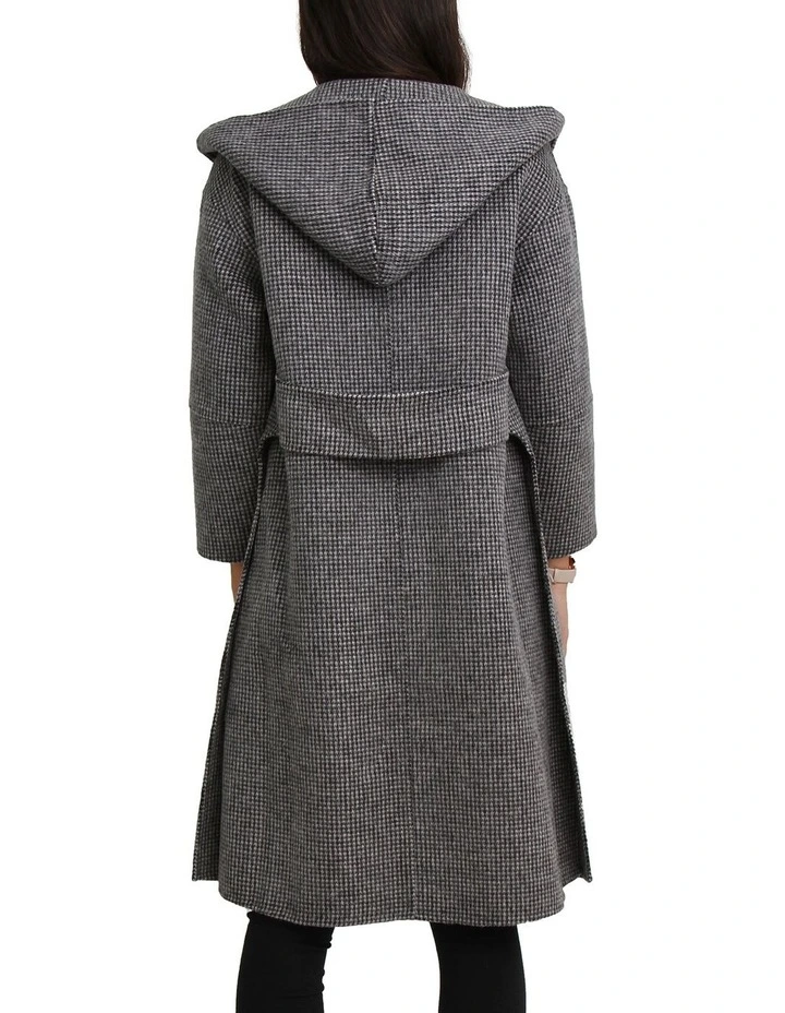 Walk This Way Wool Blend Black/White Oversized Coat 6 Walk This Way Wool Blend Black/White Oversized Coat - Image 6