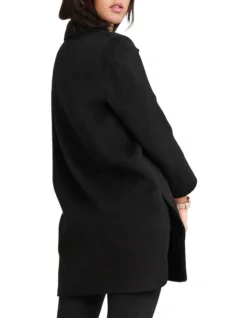Ex-Boyfriend Black Wool Blend Oversized Jacket -Myer Clothing Shop 719597170 5 720x928