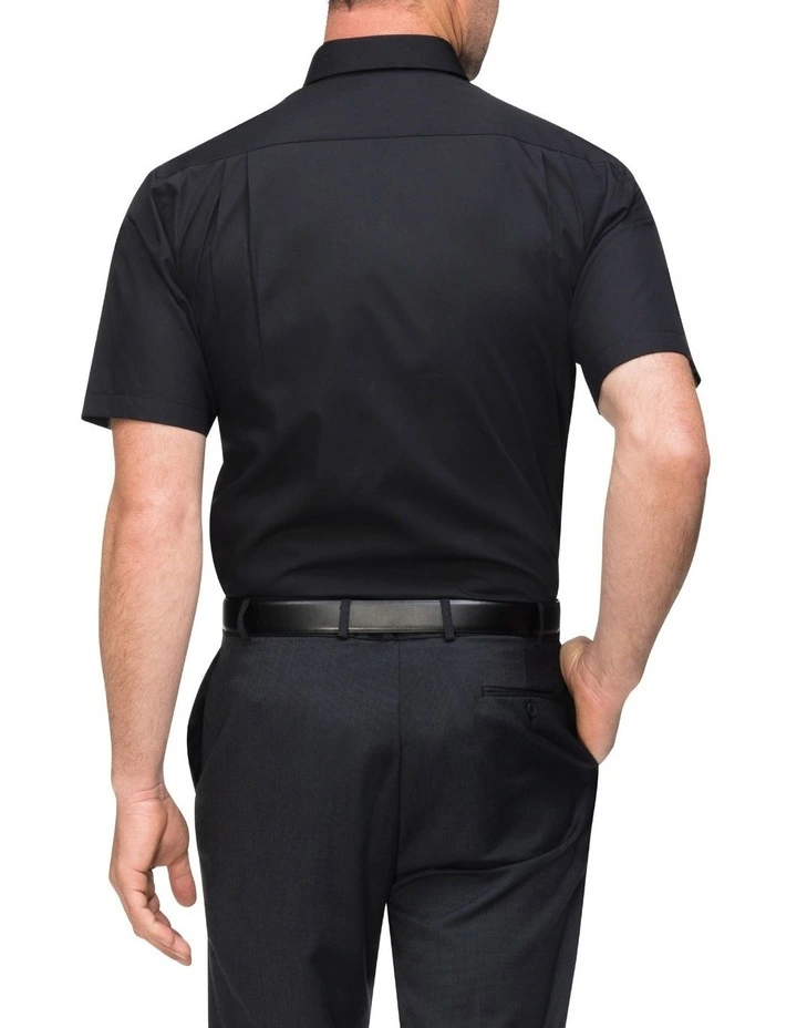 Van Heusen Short Sleeve Business Shirt Black 3 Van Heusen Short Sleeve Business Shirt Black - Image 3