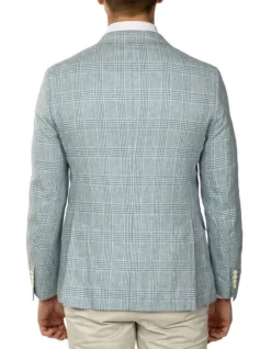 Sky Prince Of Wales Check Benton Jacket -Myer Clothing Shop 732502810 3 720x928