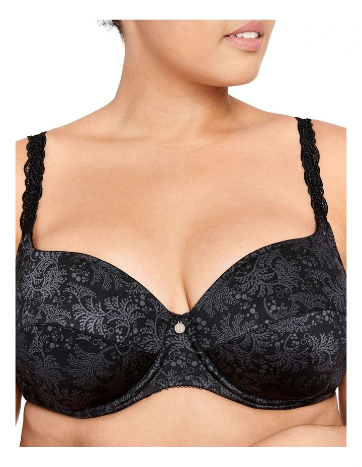 Berlei Classics Jacquard Balconette Bra In Black 1 Berlei Classics Jacquard Balconette Bra In Black