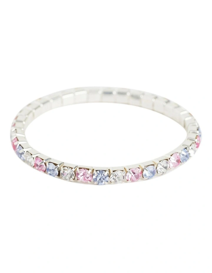 Diamante Stretch Bracelet In Multi 1 Diamante Stretch Bracelet In Multi