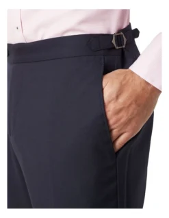 Saunders Side Adjuster Trouser Navy -Myer Clothing Shop 734441140 4 720x928