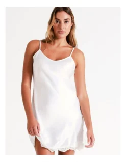 Chloe & Lola Satin Chemise In Ivory -Myer Clothing Shop 743958100 743954500 3 3 720x928