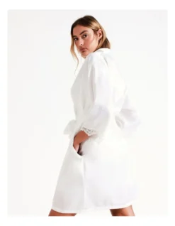 Chloe & Lola Satin Robe In Ivory -Myer Clothing Shop 743958280 743956300 6 720x928