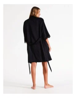 Chloe & Lola Satin Robe In Black -Myer Clothing Shop 743958280 743956750 5 720x928